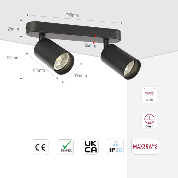 Beam Cylinder GU10 Spotlight