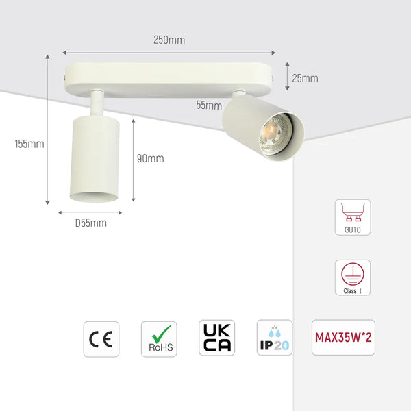 Beam Cylinder GU10 Spotlight