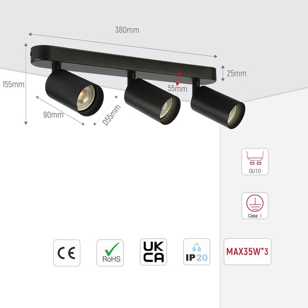 Beam Cylinder GU10 Spotlight