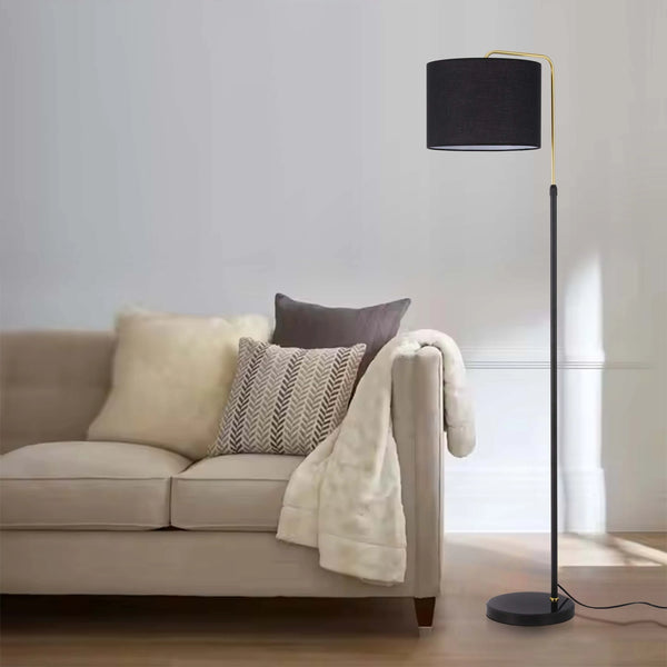Black and Gold Floor Lamp – E27 Fitting, 1530mm Height