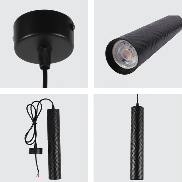 Black Cylinder Pendant Downlight GU10 Modern Minimalist