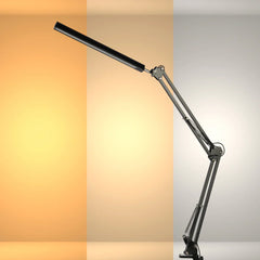 Black LED Long Arm Dimming Desk Light 10W 3000-6000K TEKLED