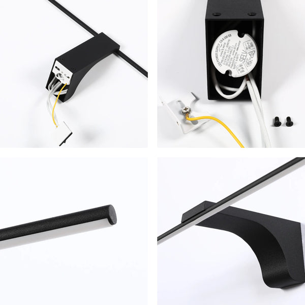 Black Linear LED Wall Light IP20
