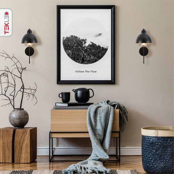 Snowdrop Metal Dome Wall Light E27 Fitting