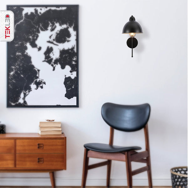 Snowdrop Metal Dome Wall Light E27 Fitting