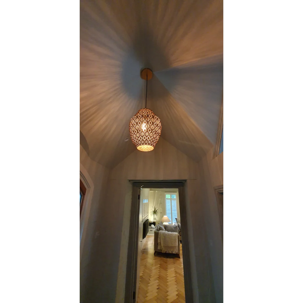 Antique Brass or Brown Gold Moroccan Style Dome Pendant Ceiling Light E27