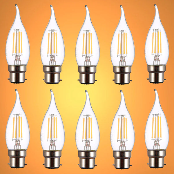 LED Filament C35 Candle Bulb B22 Bayonet Cap 4W