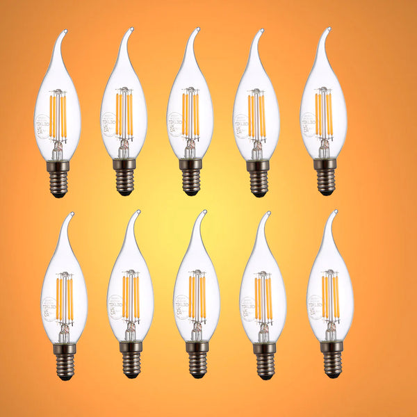 LED Filament C35 Candle Bulb E14 Small Edison Screw 4W