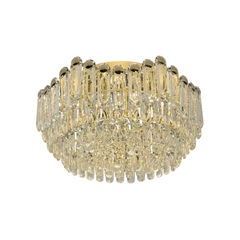 Cascade Crystal Flush Chandelier Ceiling Light