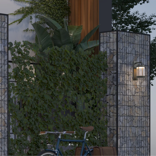 Cassian LED Outdoor Lantern Wall Light 8W 3000K Dark Grey