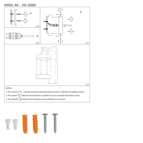 Cassian LED Outdoor Lantern Wall Light 8W 3000K Dark Grey