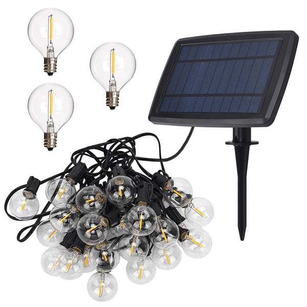 Castor Solar LED Bulb String 25pcs Globe 7.6m USB Weatherproof Festoon Light