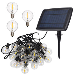 Castor Solar LED Bulb String 25pcs Globe 7.6m USB Weatherproof Festoon Lights