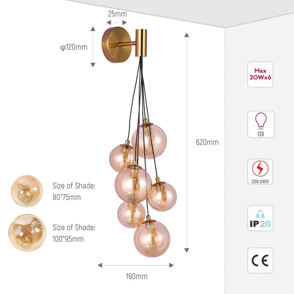 Celestial Cascade Wall Light