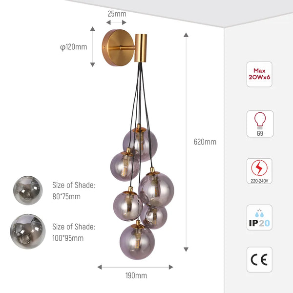 Celestial Cascade Wall Light