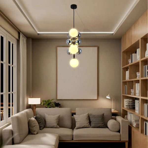 Celestial Cluster Vertical and Horizontal Chandeliers
