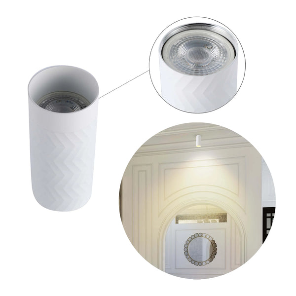 Chevron GU10 Downlight – 122mm Recessed Cylinder, Dimmable, 50W Max