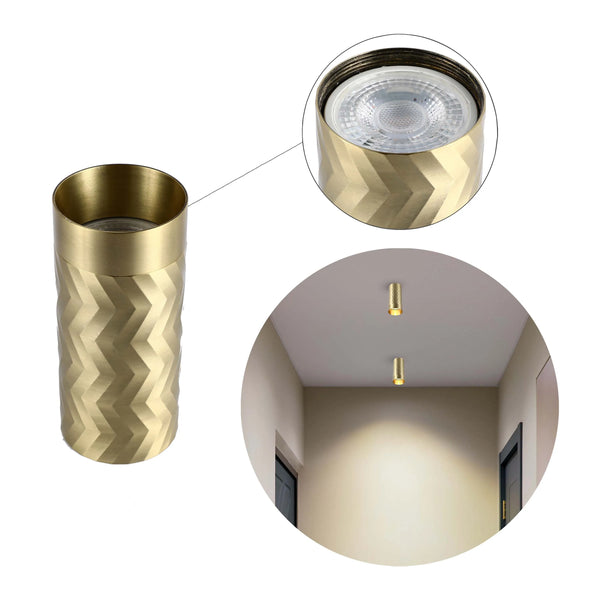 Chevron GU10 Downlight – 122mm Recessed Cylinder, Dimmable, 50W Max