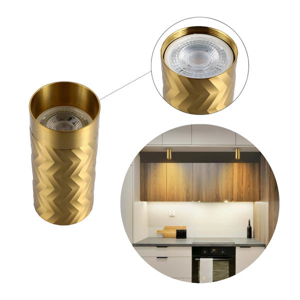 Chevron GU10 Downlight – 122mm Recessed Cylinder, Dimmable, 50W Max