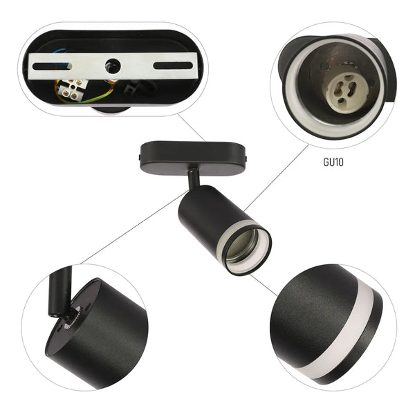 Circular Glow GU10 Spotlight Fixture