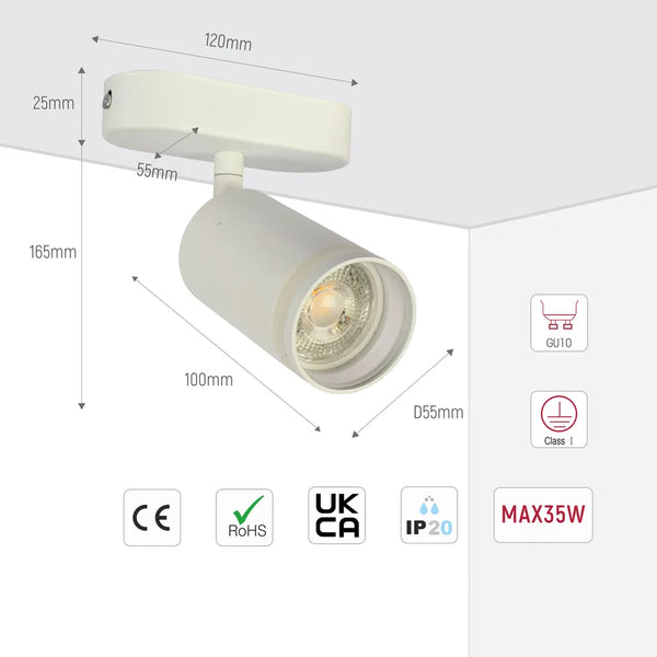 Circular Glow GU10 Spotlight Fixture