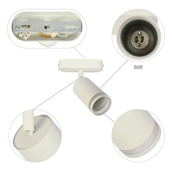 Circular Glow GU10 Spotlight Fixture