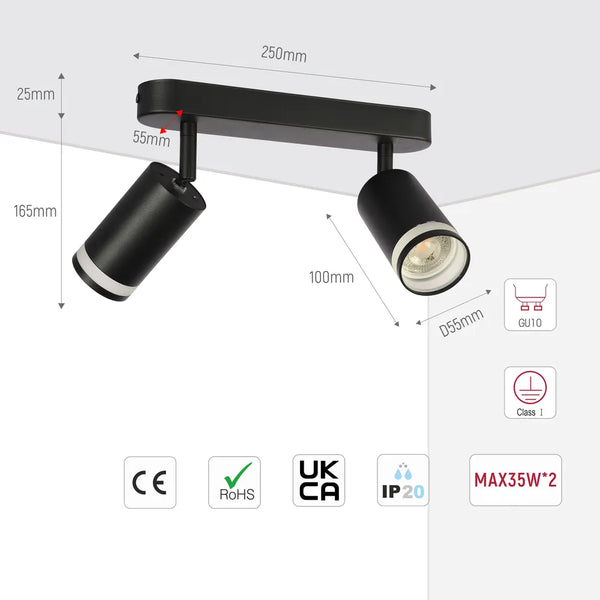 Circular Glow GU10 Spotlight Fixture
