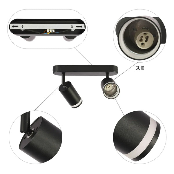 Circular Glow GU10 Spotlight Fixture