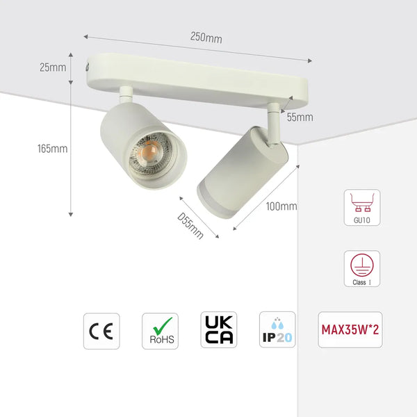Circular Glow GU10 Spotlight Fixture