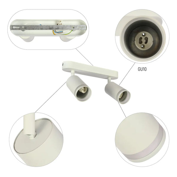 Circular Glow GU10 Spotlight Fixture