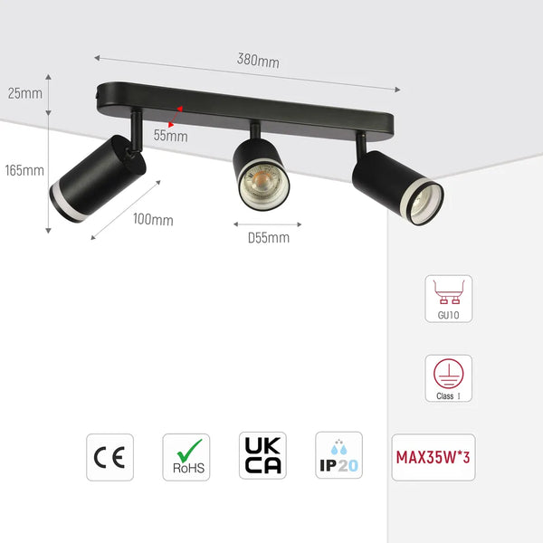 Circular Glow GU10 Spotlight Fixture