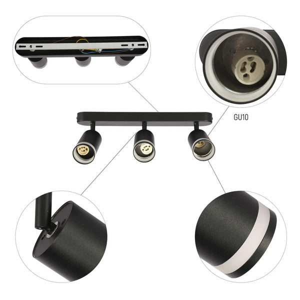 Circular Glow GU10 Spotlight Fixture