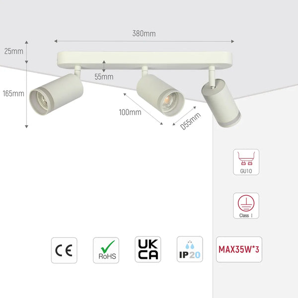 Circular Glow GU10 Spotlight Fixture