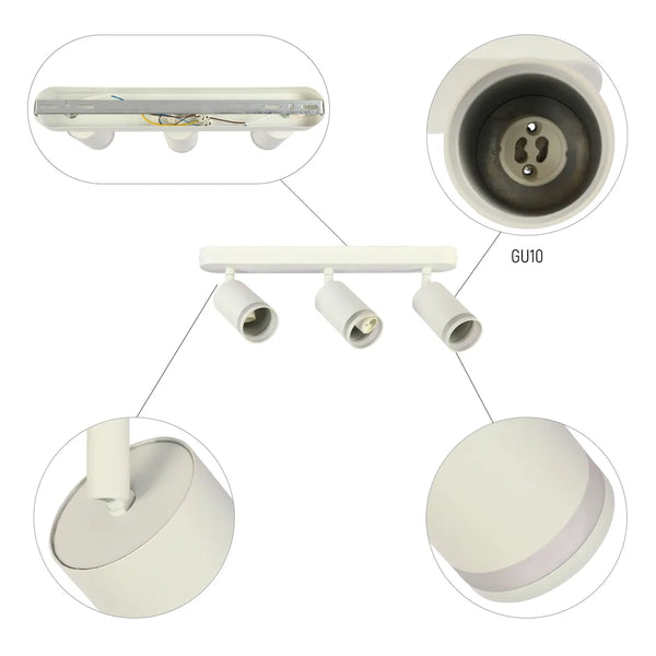 Circular Glow GU10 Spotlight Fixture