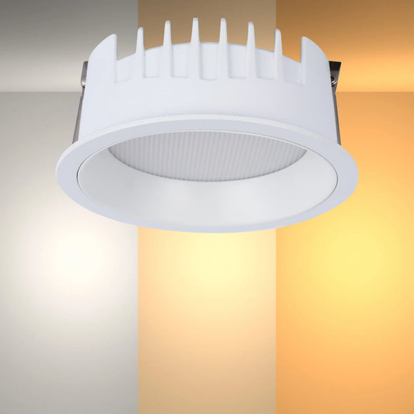 Circular Recessed LED Downlight - Black & White - Multiple Sizes