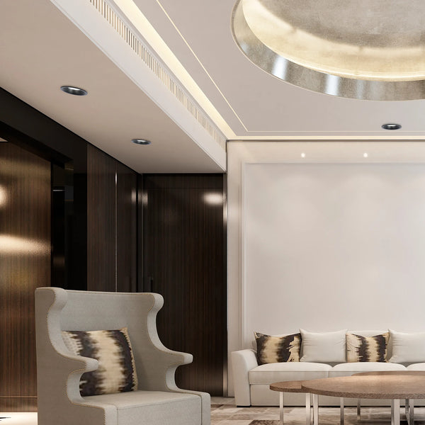 Circular Recessed LED Downlight - Black & White - Multiple Sizes