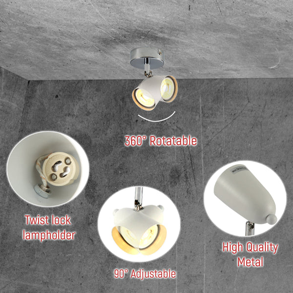 Skurupp Cone Rotatable GU10 Chrome Spotlight White