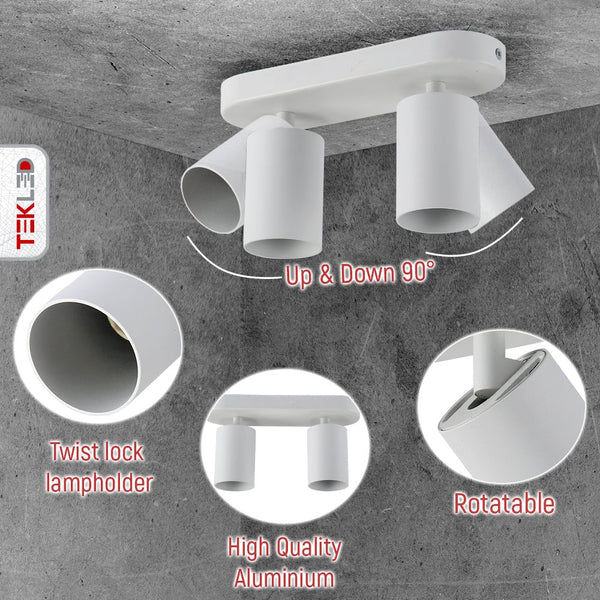 Rotatable Tilt GU10 Spotlight Round Square Linear Rose