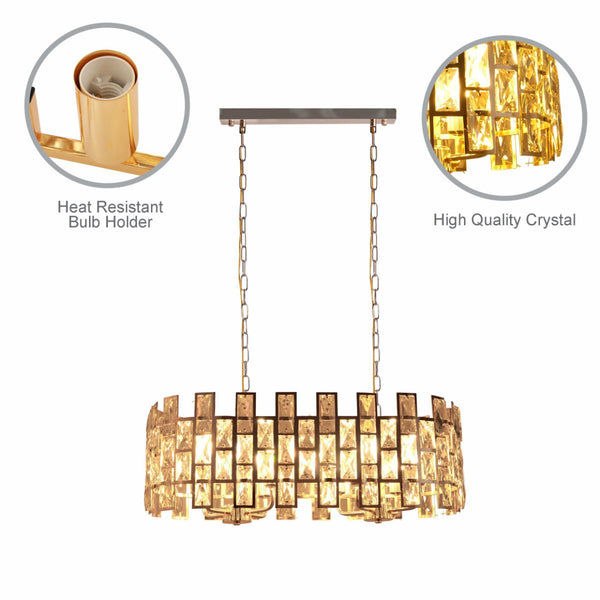 Coffin Stone Gold Metal Castle Type Chandelier Ceiling Light E14 Round or Island