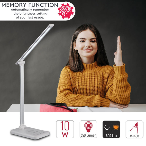 Dingo Desk Light Dimmable and Colour Modes with Wireless Phone Charger