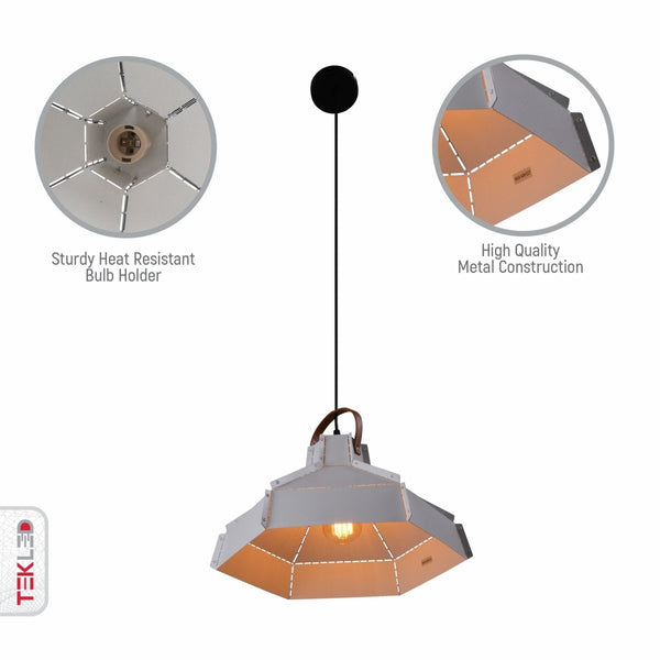 Esagono Midi Maxi Metal Pendant Ceiling Light E27