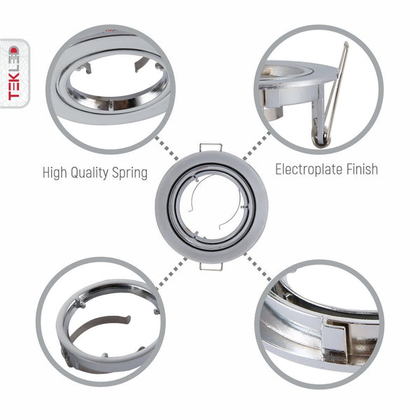 Fixed Diecast Aluminium Downlight IP20 GU10 Fitting
