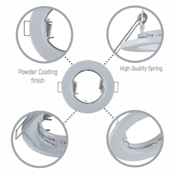 Fixed Pressed Steel Downlight IP20 GU10 Fitting