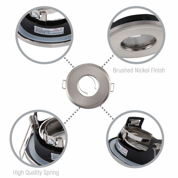 IP65 Fixed Diecasting Downlight GU10 Terminal Bracket And Junction Box