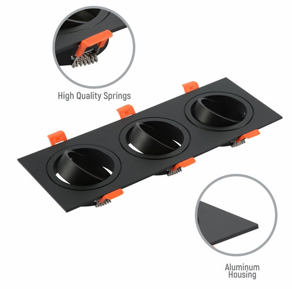 Rectangle Recessed Tilt Downlight GU10