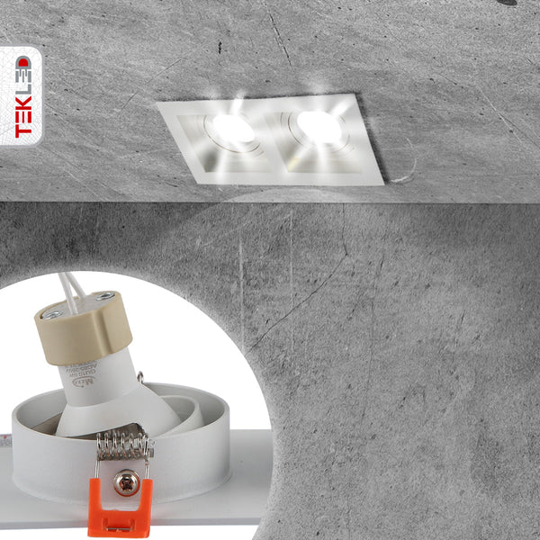 Rectangle Recessed Tilt Downlight GU10