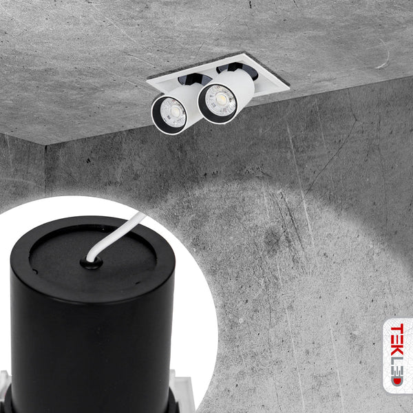 Telescopic Swivel Tilt Adjustable Retractable In-Out LED Rectangle Downlight