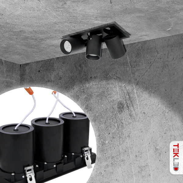 Telescopic Swivel Tilt Adjustable Retractable In-Out LED Rectangle Downlight