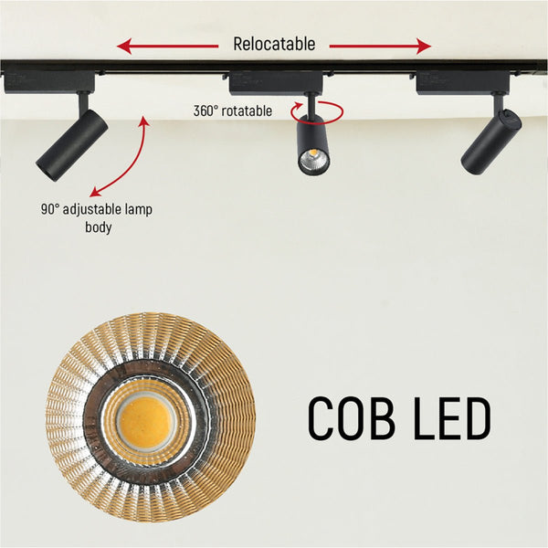 Tracklight 5-wire 3-Line 20W Cool White 4000K