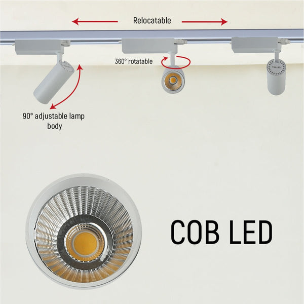 Tracklight 5-wire 3-Line 30W Cool White 4000K